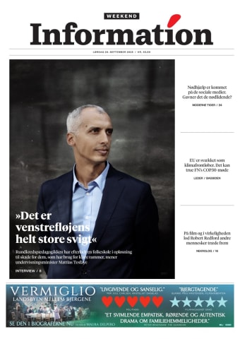 Avisens forside: Lørdag 20. september 2025