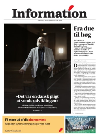 Avisens forside: Torsdag 18. september 2025